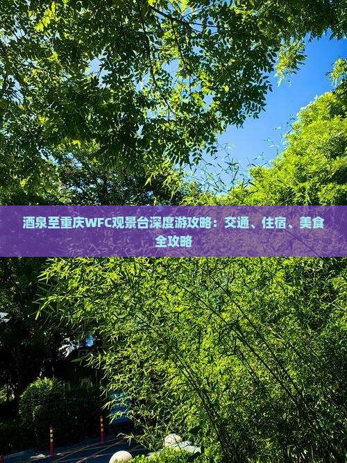 酒泉至重庆WFC观景台深度游攻略：交通、住宿、美食全攻略