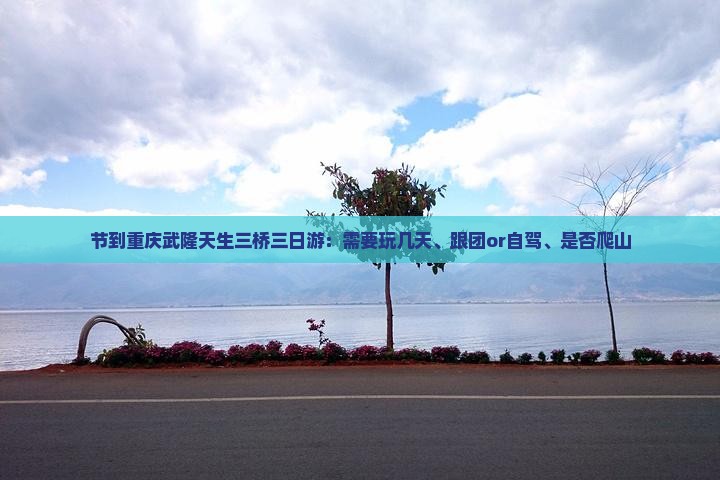 节到重庆武隆天生三桥三日游：需要玩几天、跟团or自驾、是否爬山