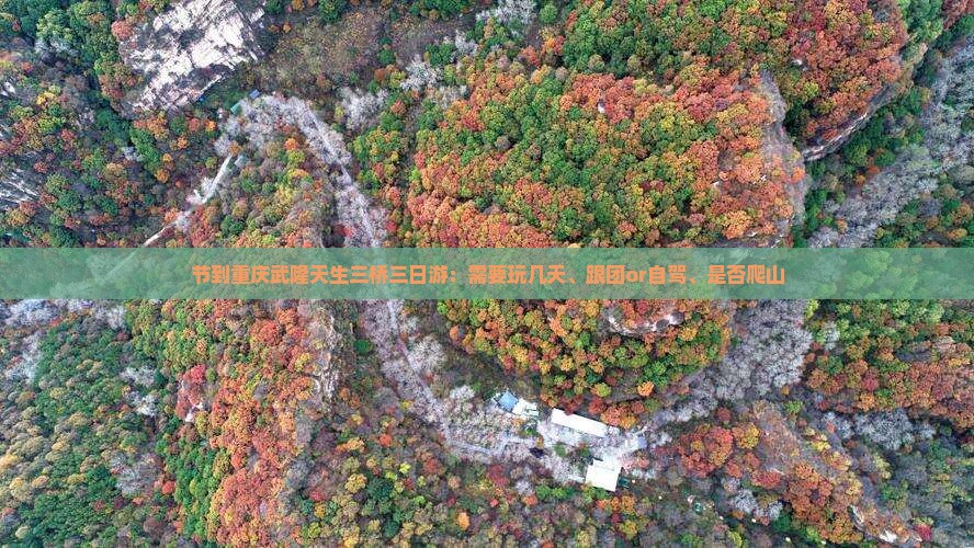 节到重庆武隆天生三桥三日游：需要玩几天、跟团or自驾、是否爬山