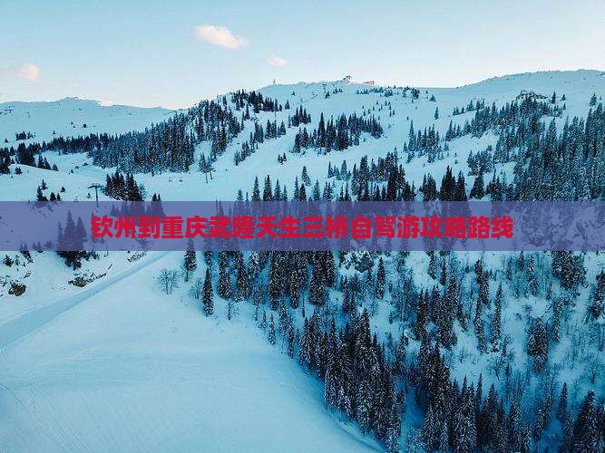 钦州到重庆武隆天生三桥自驾游攻略路线