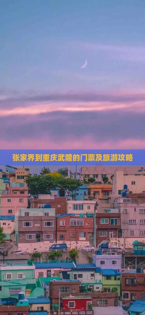 张家界到重庆武隆的门票及旅游攻略