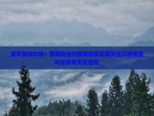 重庆旅游攻略：固原自由行路犀探索武隆天生三桥景区与张家界天坑奇观