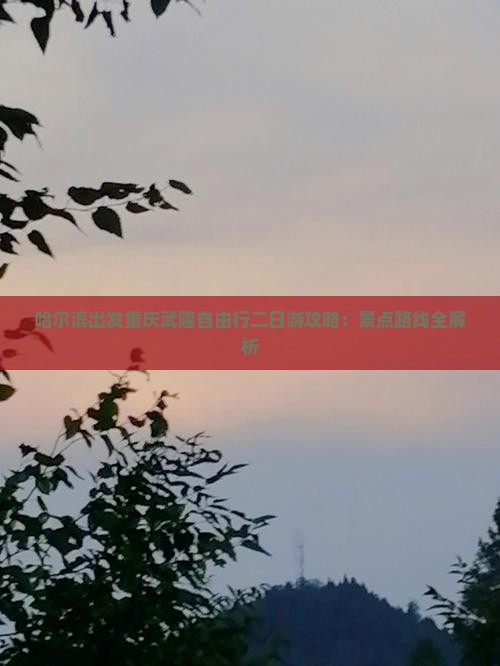 哈尔滨出发重庆武隆自由行二日游攻略：景点路线全解析