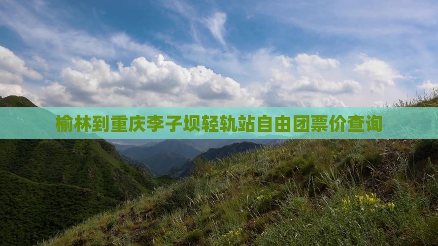 榆林到重庆李子坝轻轨站自由团票价查询