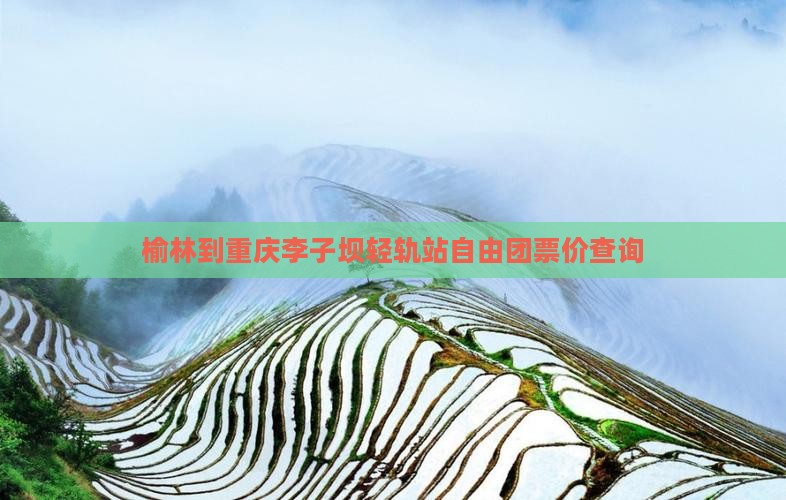 榆林到重庆李子坝轻轨站自由团票价查询