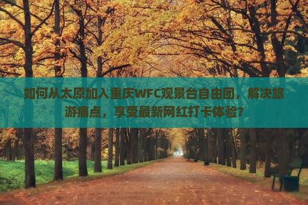 如何从太原加入重庆WFC观景台自由团，解决旅游痛点，享受最新网红打卡体验？
