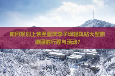 如何规划上饶至重庆李子坝轻轨站大型旅游团的行程与活动？