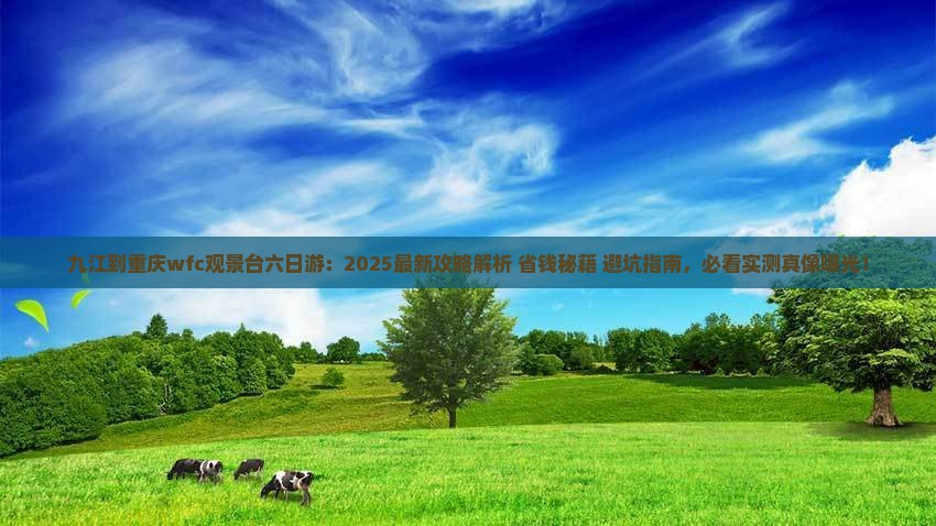九江到重庆wfc观景台六日游