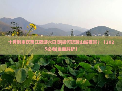 十月到重庆两江夜游六日游