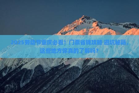 劳动节到重庆门票