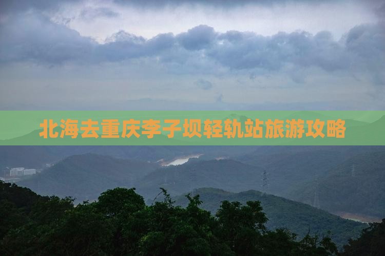 北海去重庆李子坝轻轨站攻略