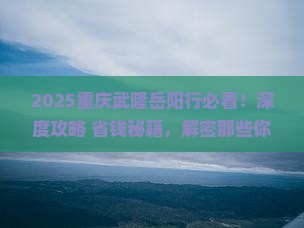 岳阳去重庆武隆必去地