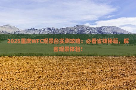 二月去重庆wfc观景台一日