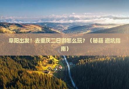 阜阳去重庆二日游