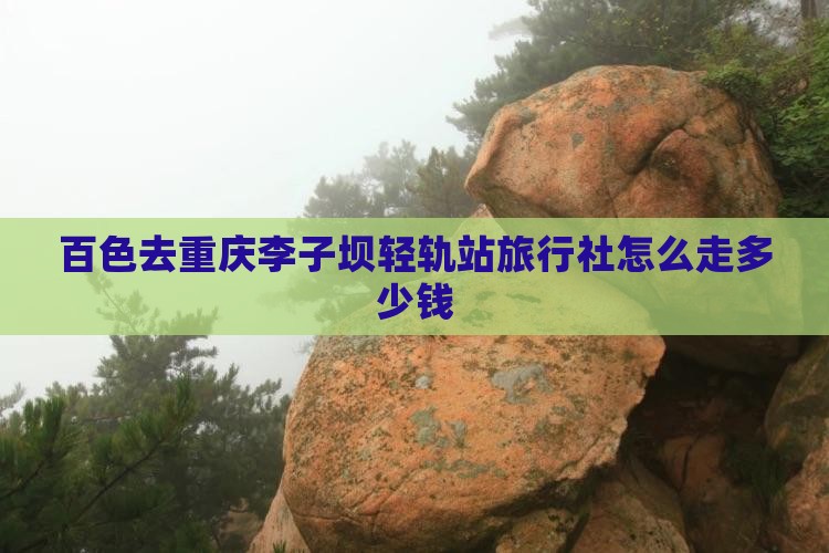 百色去重庆李子坝轻轨站旅行社怎么走多少钱