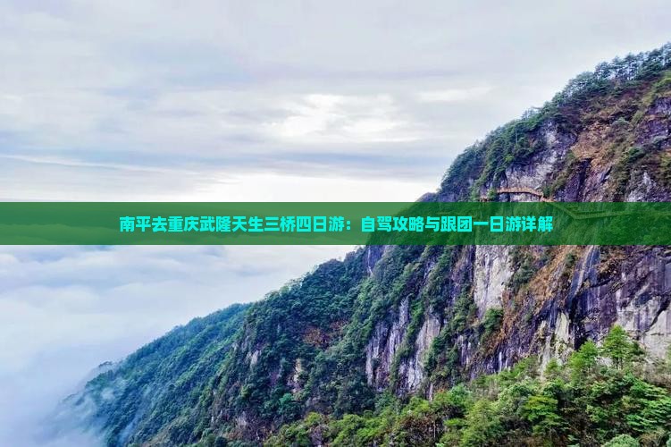 南平去重庆武隆天生三桥四日游：自驾攻略与跟团一日游详解