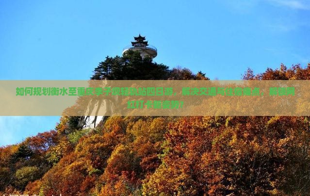 如何规划衡水至重庆李子坝轻轨站四日游，解决交通与住宿痛点，解锁网红打卡新姿势？