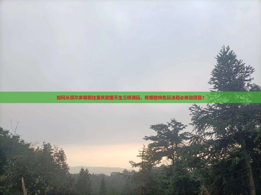 如何从鄂尔多斯前往重庆武隆天生三桥游玩，有哪些特色玩法和必体验项目？