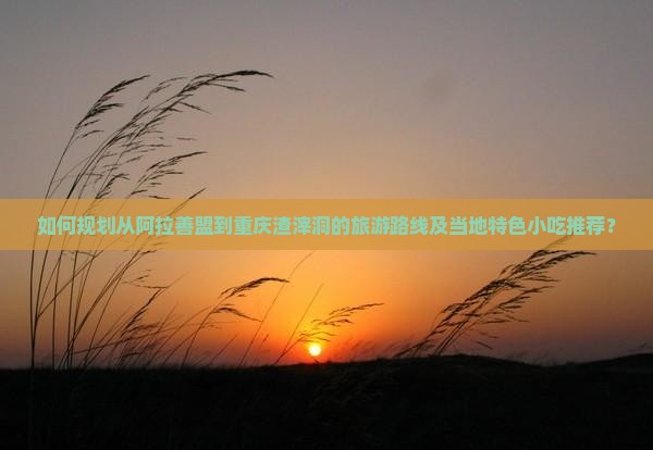 如何规划从阿拉善盟到重庆渣滓洞的旅游路线及当地特色小吃推荐？