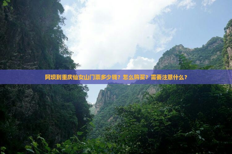阿坝到重庆仙女山门票多少钱？怎么购买？需要注意什么？