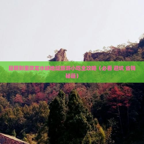 昆明到重庆龙水峡地缝旅游小吃
