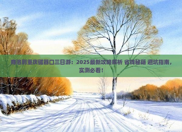 商洛到重庆磁器口三日游