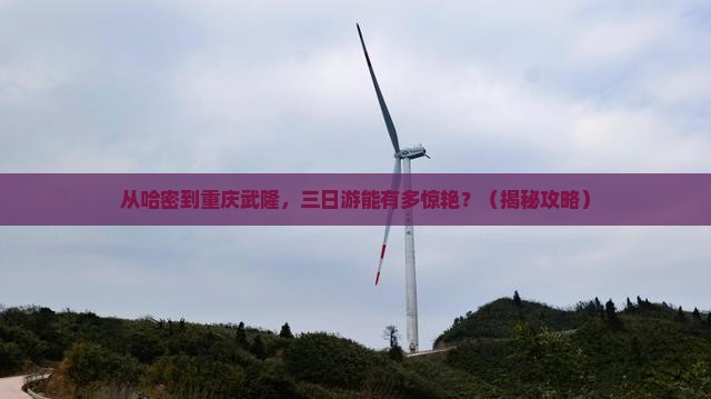 哈密去重庆武隆三日游