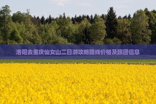 洛阳去重庆仙女山二日游