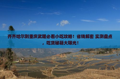 齐齐哈尔到重庆武隆旅游小吃