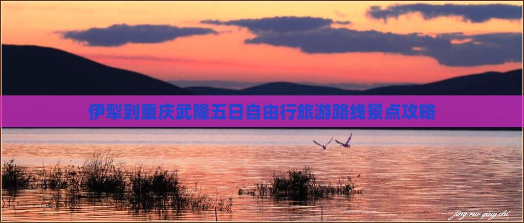 伊犁到重庆武隆五日自由行旅游路线景点攻略