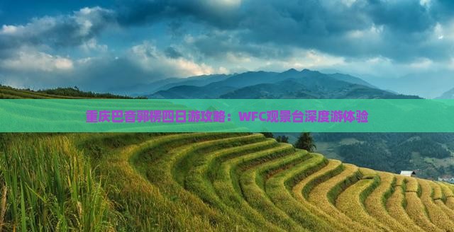 重庆巴音郭楞四日游攻略：WFC观景台深度游体验