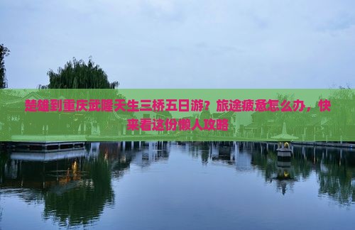 楚雄到重庆武隆天生三桥五日游？旅途疲惫怎么办，快来看这份懒人攻略