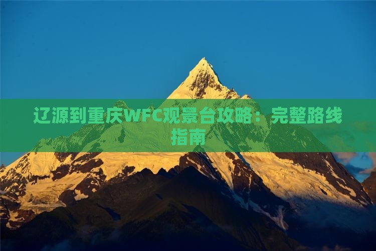 辽源到重庆WFC观景台攻略：完整路线指南