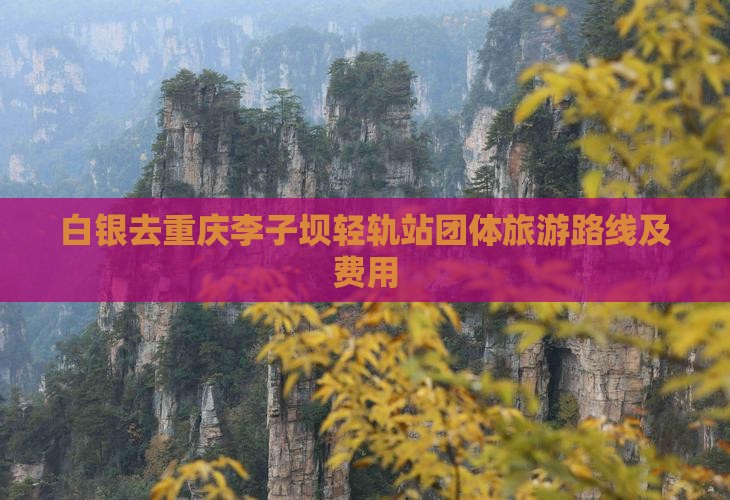 白银去重庆李子坝轻轨站团体旅游路线及费用