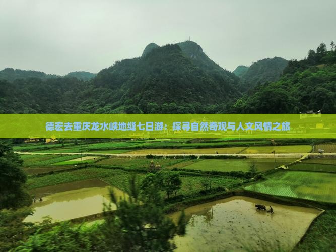 德宏去重庆龙水峡地缝七日游：探寻自然奇观与人文风情之旅