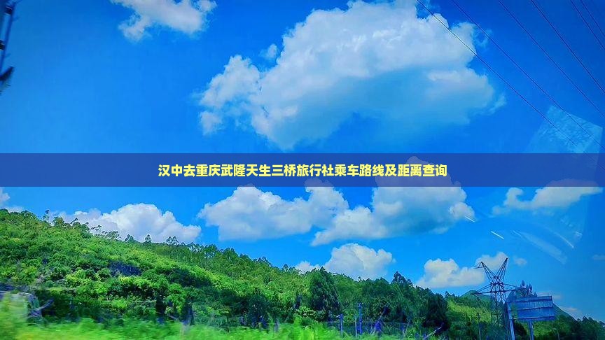 汉中去重庆武隆天生三桥旅行社乘车路线及距离查询