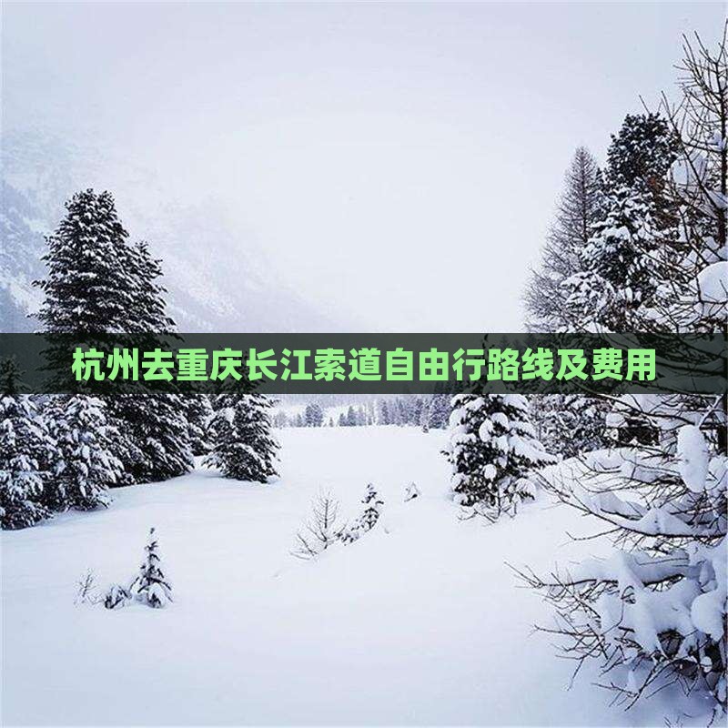杭州去重庆长江索道自由行路线及费用