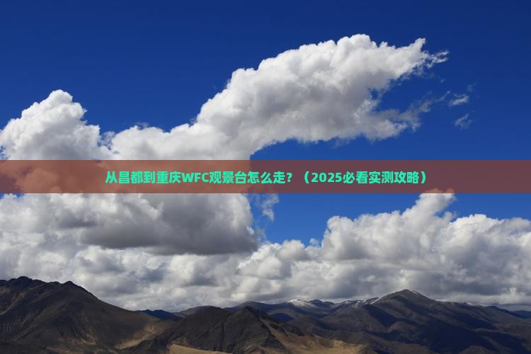 昌都去重庆wfc观景台门票