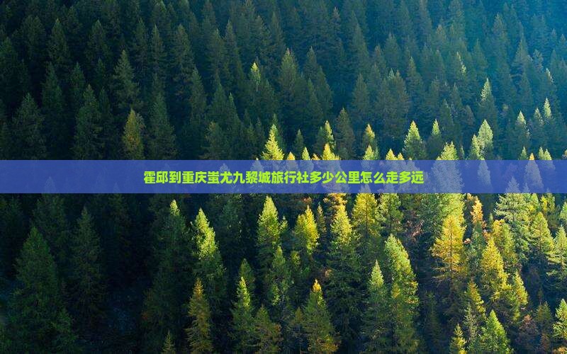 霍邱到重庆蚩尤九黎城旅行社多少公里怎么走多远