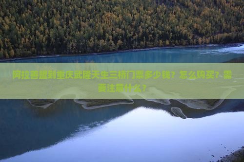 阿拉善盟到重庆武隆天生三桥门票多少钱？怎么购买？需要注意什么？