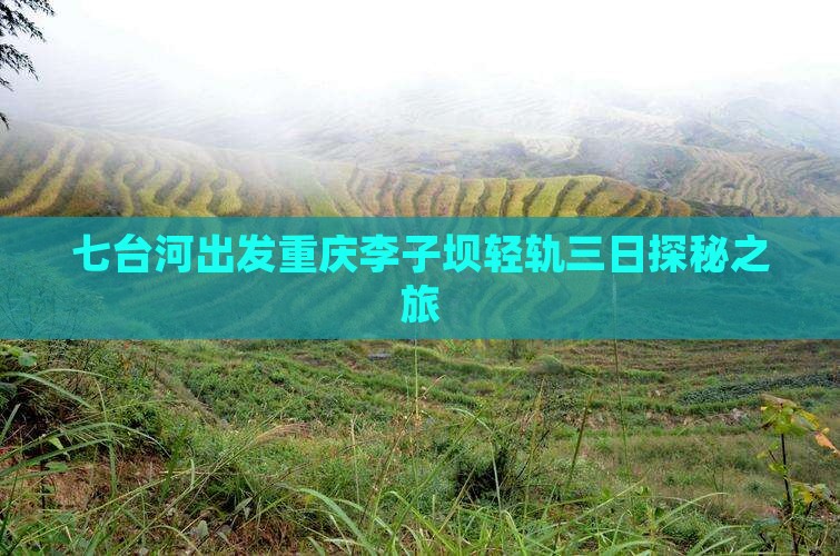 七台河出发重庆李子坝轻轨三日探秘之旅
