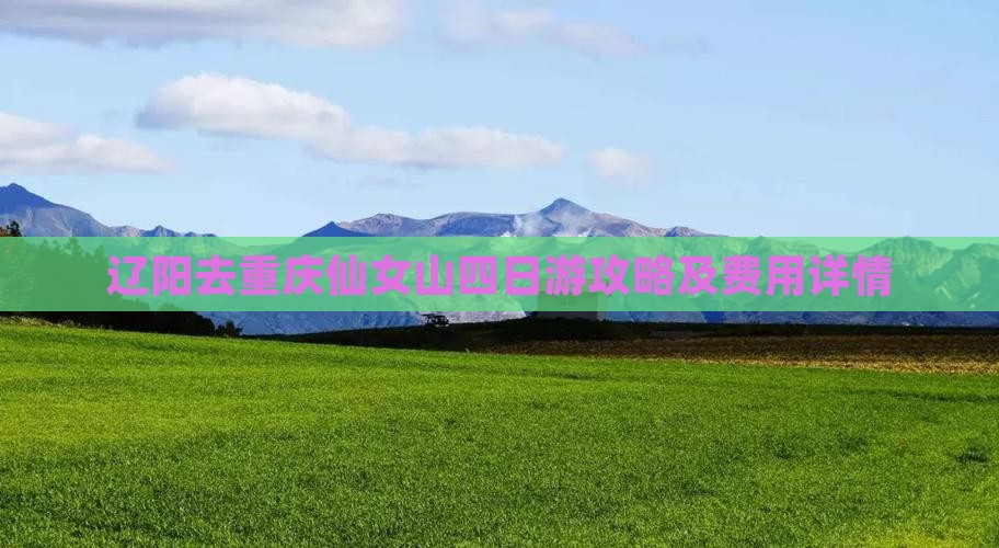 辽阳去重庆仙女山四日游攻略及费用详情