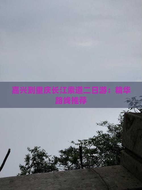 嘉兴到重庆长江索道二日游：精华路线推荐