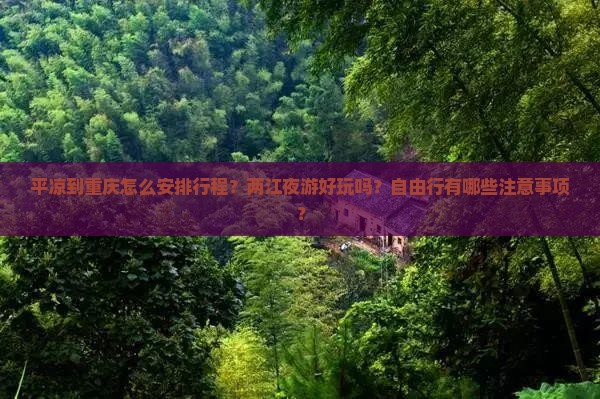 平凉到重庆怎么安排行程？两江夜游好玩吗？自由行有哪些注意事项？
