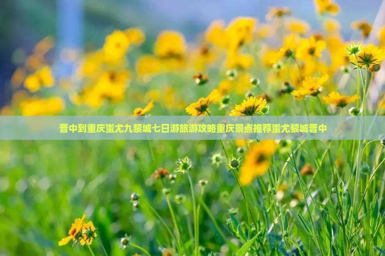 晋中到重庆蚩尤九黎城七日游旅游攻略重庆景点推荐蚩尤黎城晋中