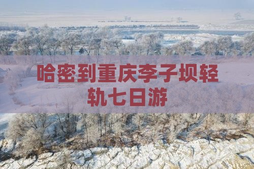 哈密到重庆李子坝轻轨七日游