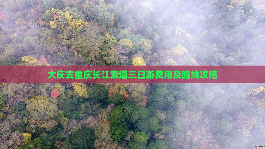 大庆去重庆长江索道三日游费用及路线攻略
