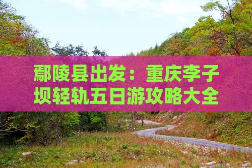 鄢陵县出发：重庆李子坝轻轨五日游攻略大全