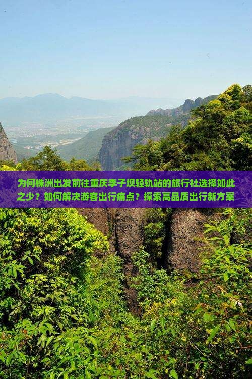 为何株洲出发前往重庆李子坝轻轨站的旅行社选择如此之少？如何解决游客出行痛点？探索高品质出行新方案。