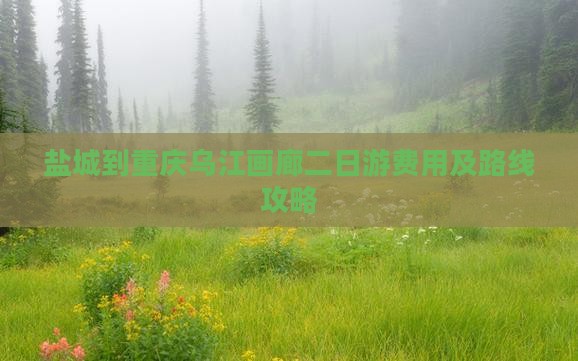 盐城到重庆乌江画廊二日游费用及路线攻略